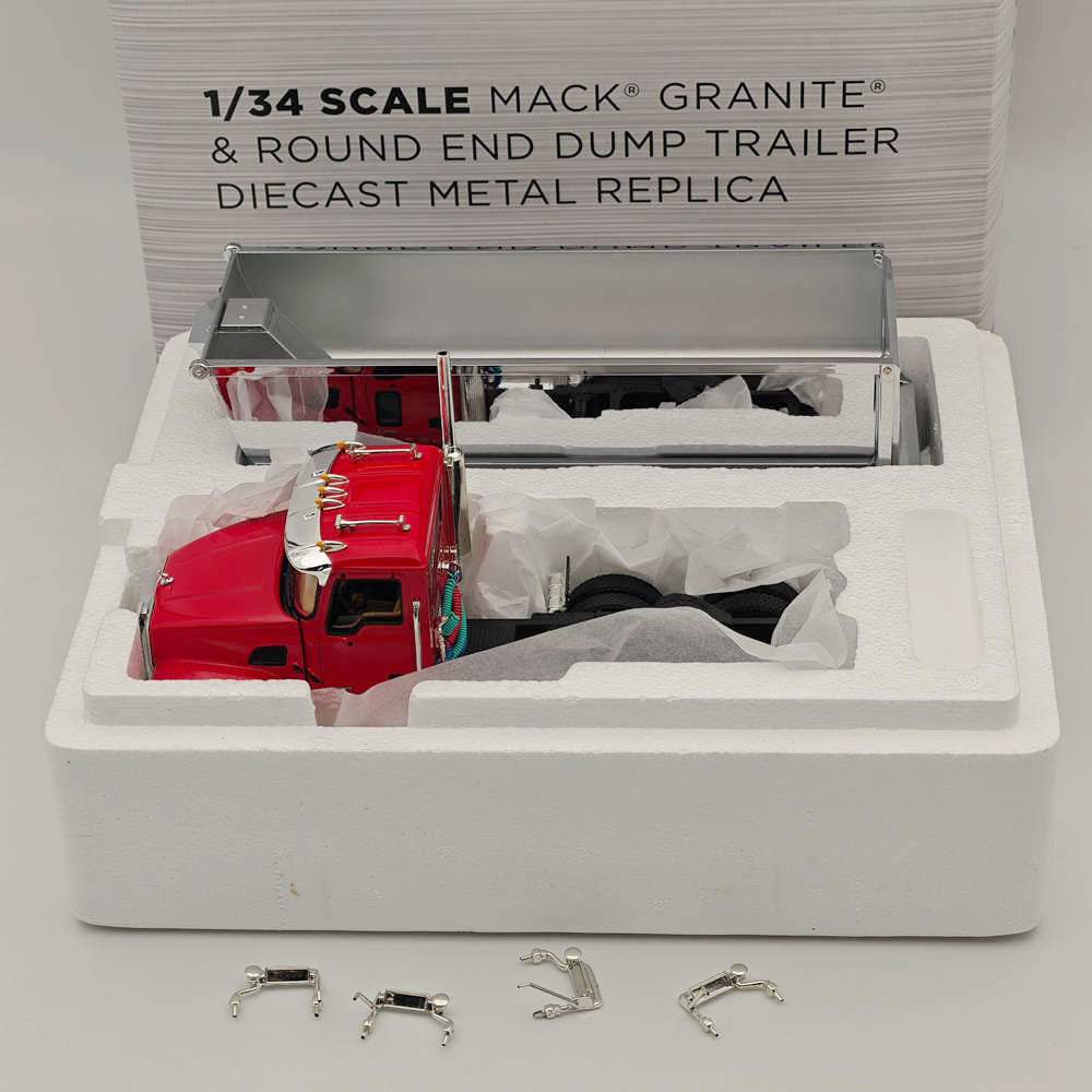 FIRST GEAR 1/34 MACK GRANITE & ROUND END DUMP TRAILER 10-4181 DIECAST Model Truck Collection