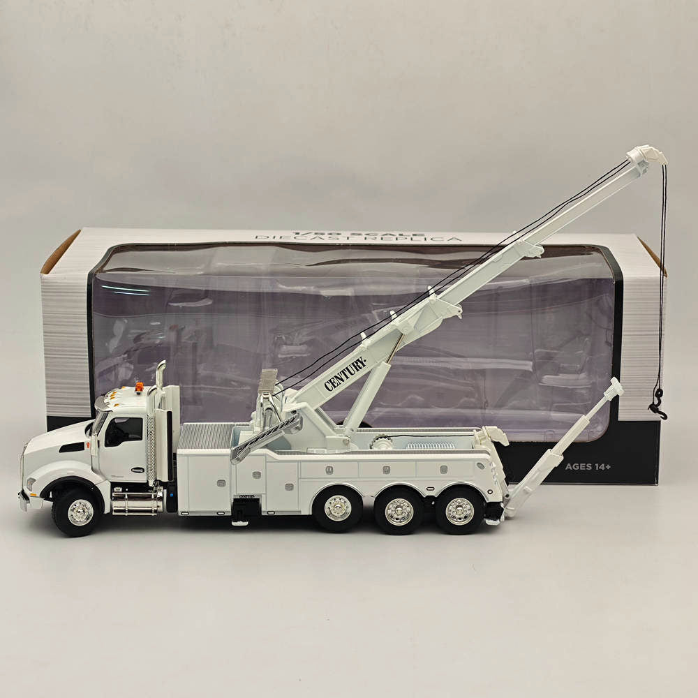 FIRST GEAR 1/50 Kenworth T880 with Century Model 1060 Rotator Wrecker White 50-3467 DIECAST Model Truck Collection