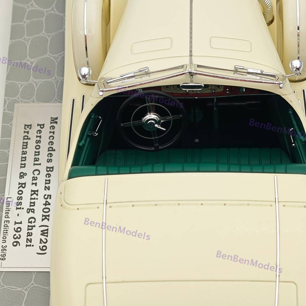 1/18 AMC Mercedes Benz 540K W29 Open Top Car King Ghazi Erdmann & Rossi 1936
