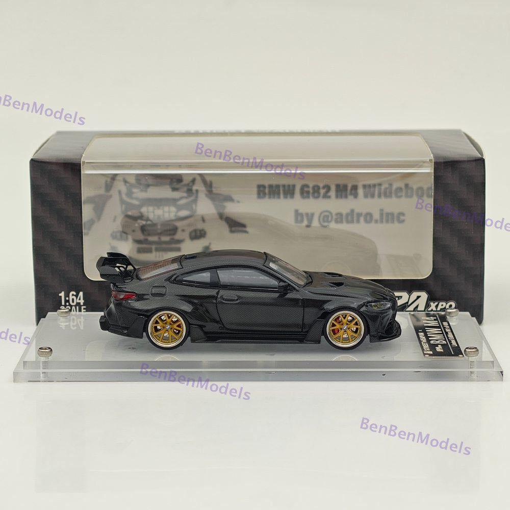 1:64 SW M4 G82 Widebody KIT APAxpo All Carbon Black Diecast Model Car Collection