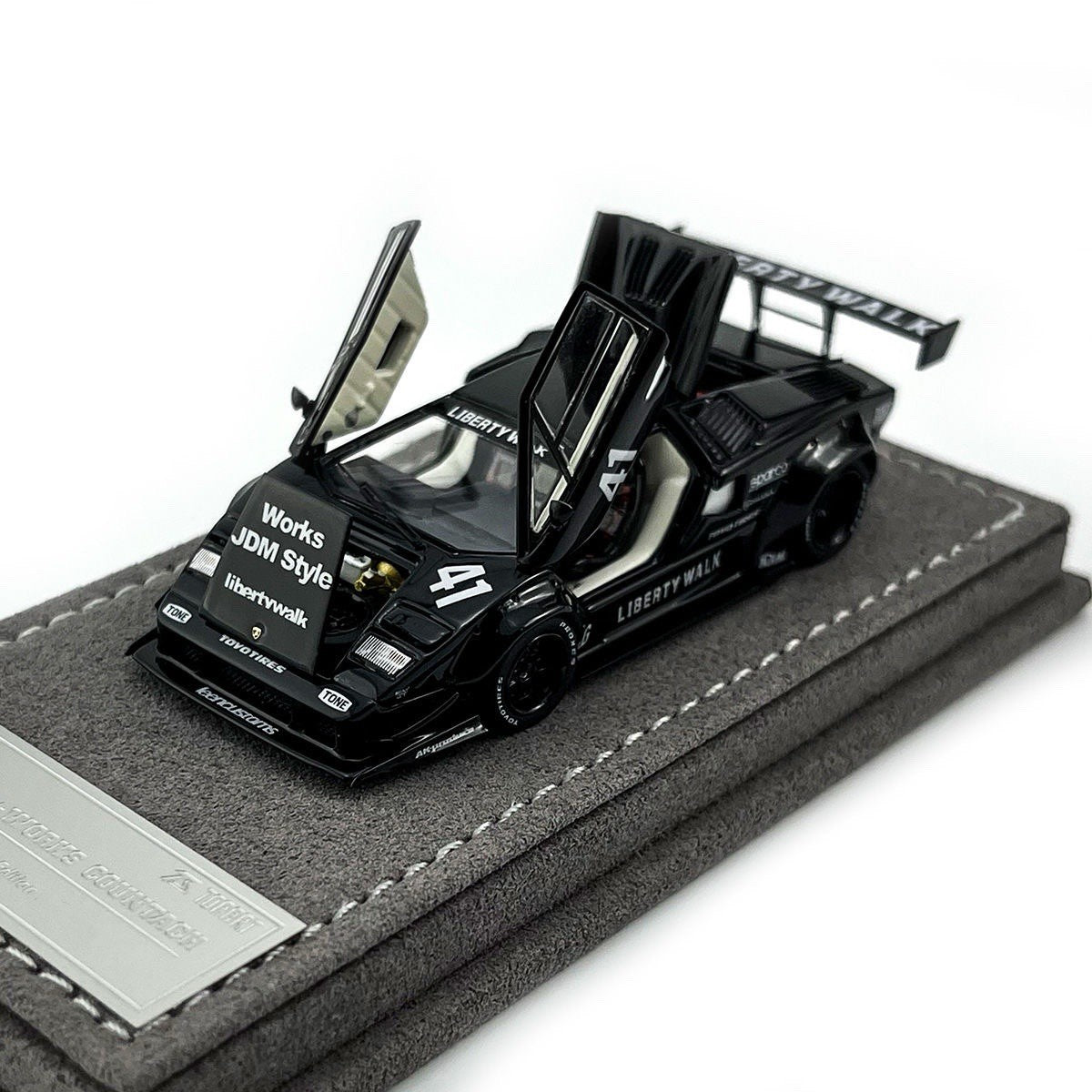 Topart 1:64 LBWK Lamborghini Countach #41 Diecast Alloy Collectible Model Car