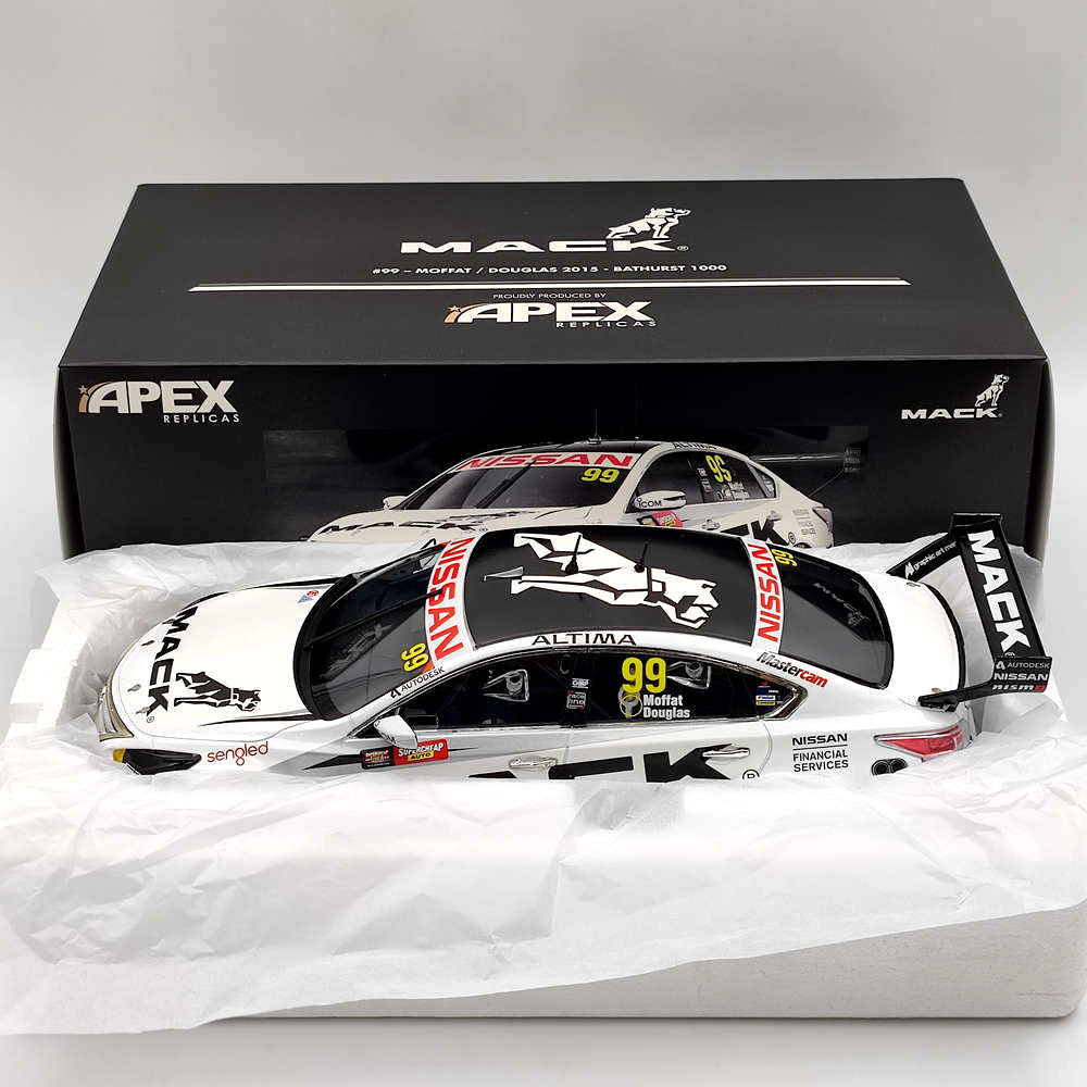 1/18 Apex Nissan Altima MACK TRUCKS #99 - MOFFAT / DOUGLAS 2015 AD80813 Diecast Toys Car Gift