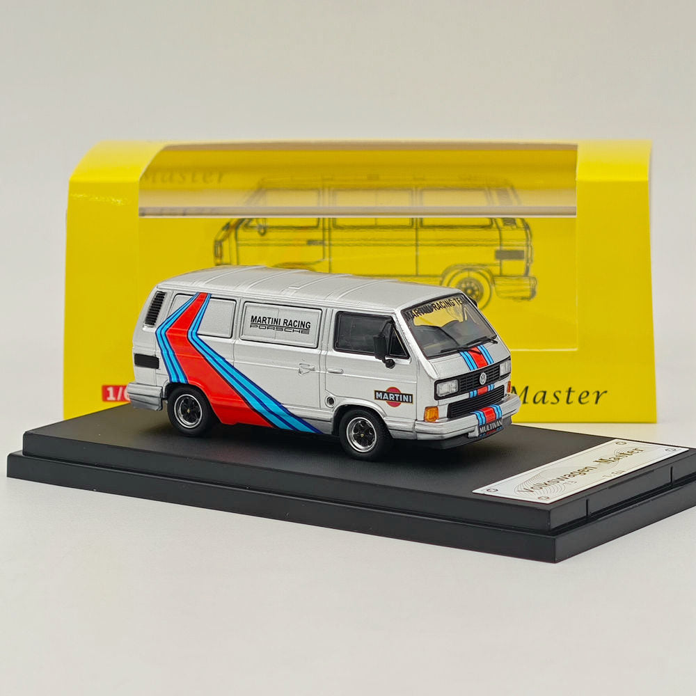 Master 1:64 VW T3 Martini Gulf Oil Van Diecast Toys Car Models Miniature Hobby Exquisite Gifts