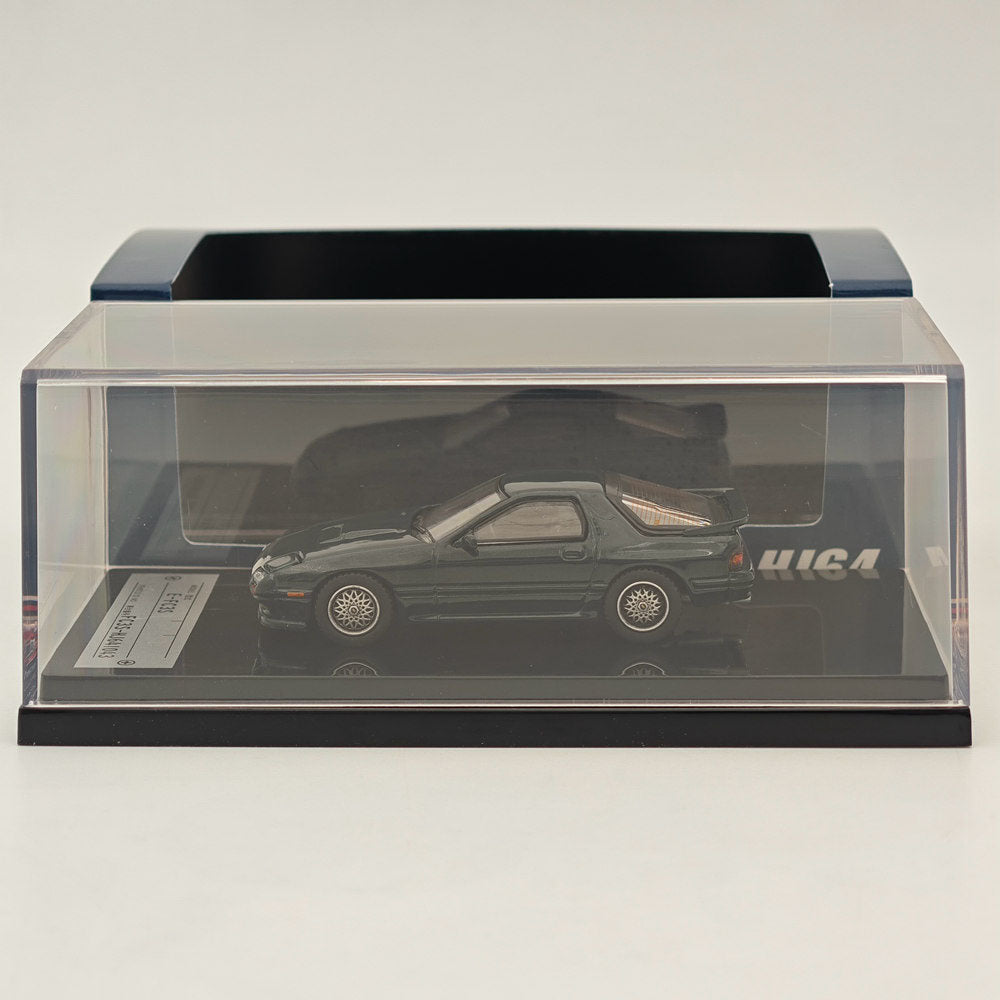 Hobby Japan 1:64 Mazda RX-7 (FC3S) Infini Shade Green HJ641043FGR Modèles moulés sous pression Collection de voitures