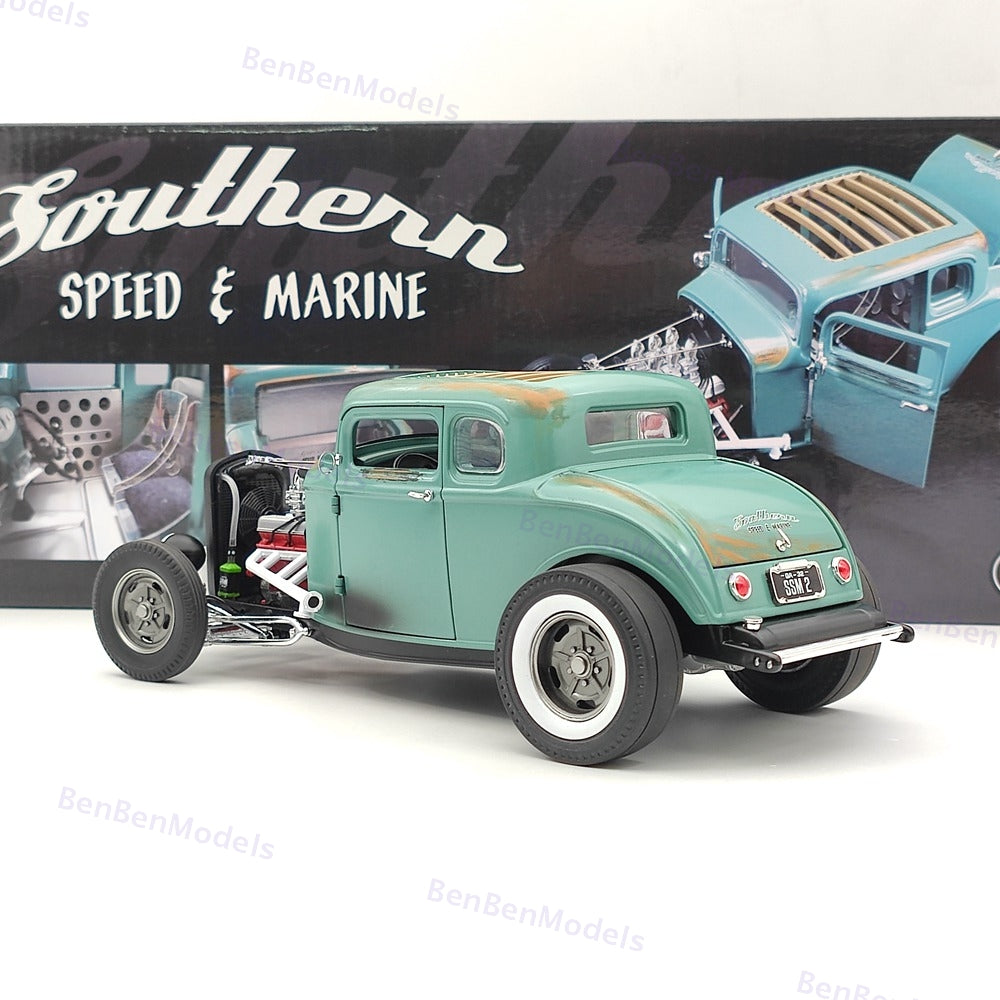 ACME 1:18 1932 FORD 5 WINDOW SOUTHERN SPEED & MARINE A1805012 Diecast Model Car
