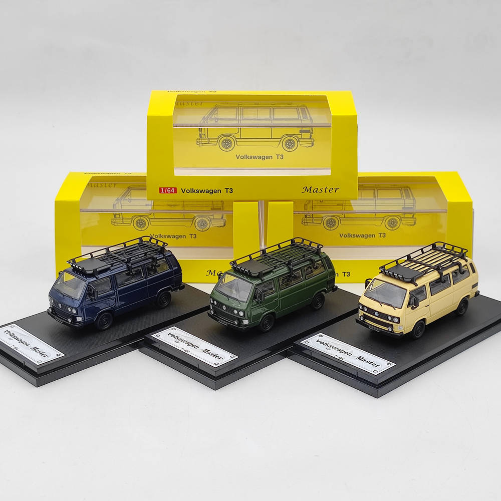 Master 1:64 Porsche B32 & VW T3 Multivan 1985 Van With Accessories Diecast Toys Car Models Miniature Hobby Exquisite Gifts