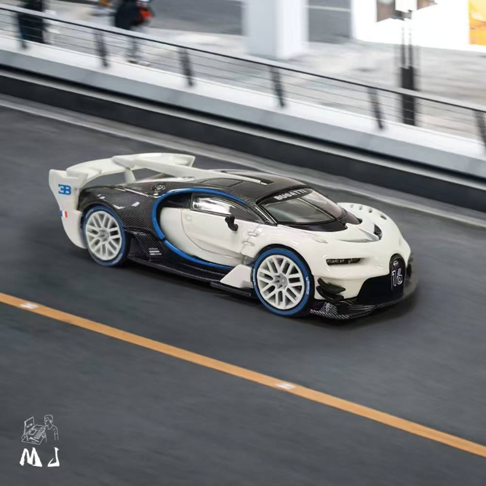 Bugatti Vision GT Gulf Miniature Diecast Toys 1:64 Modèles de voitures Collection Cadeaux Édition limitée