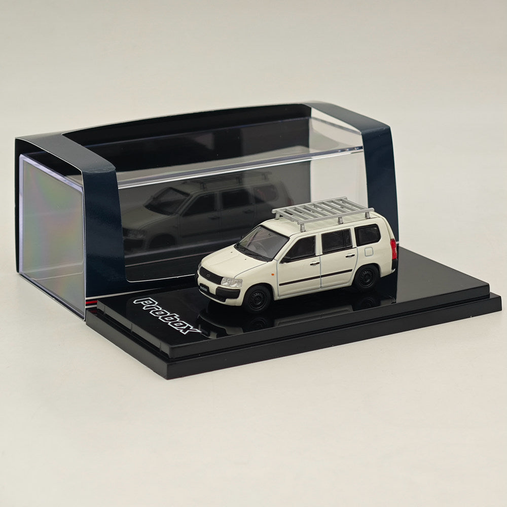 1/64 Hobby Japan Toyota PROBOX Customized ver. with ROOF CARRIER White HJ642062W