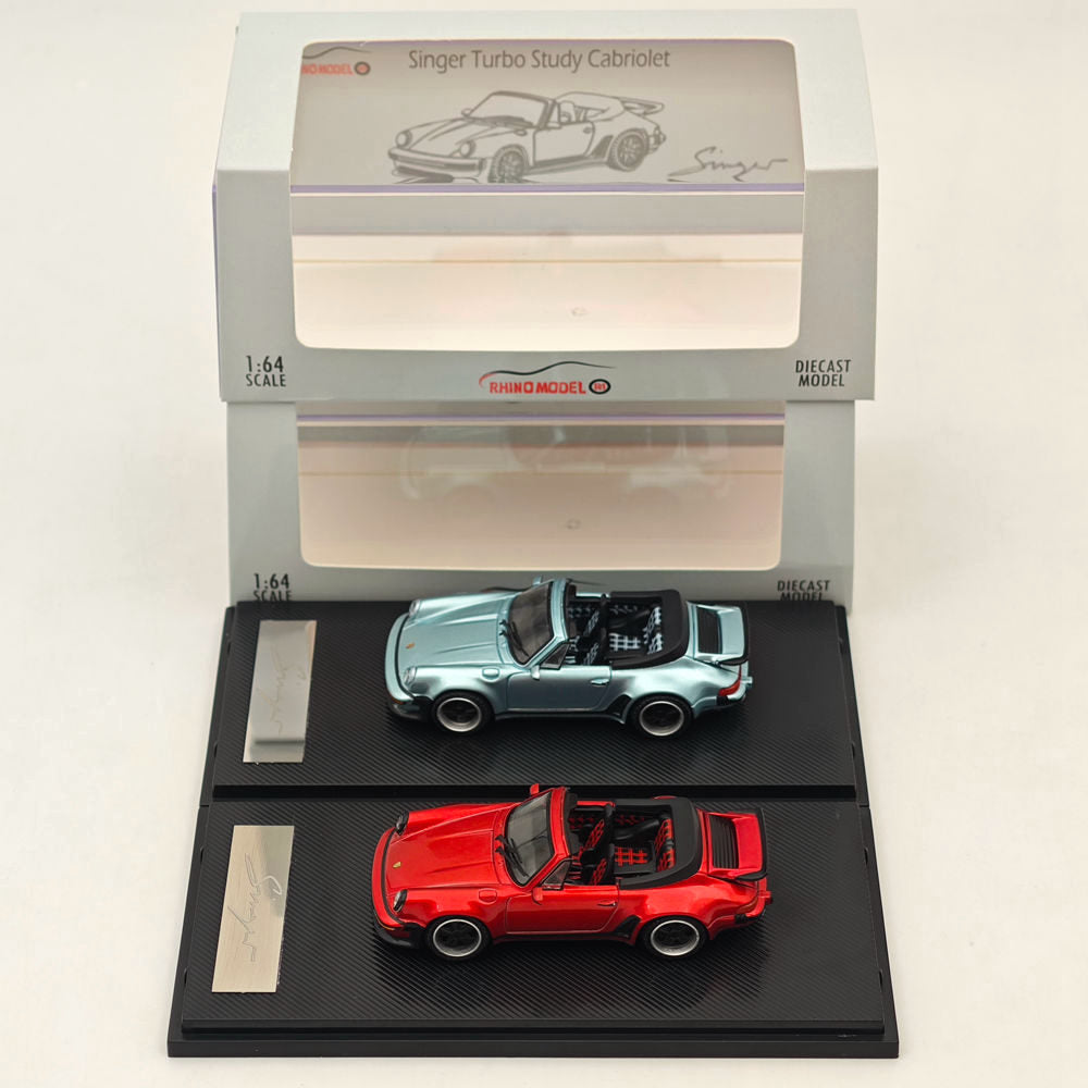 RHINO MODEL RM 1:64 Porsche Singer Turbo Study Cabriolet 930 Diecast Toys Car Collection Gifts Limited Edition