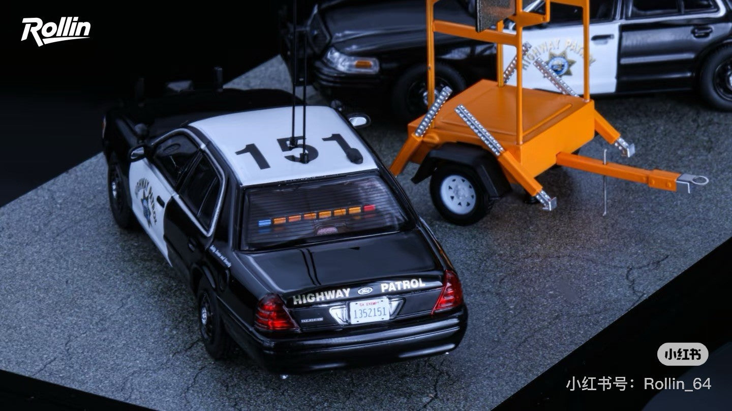 Rollin 1:64 Ford Crown Victoria CHP 2-Car Diecast SMo | 2025 APAxpo Exclusive