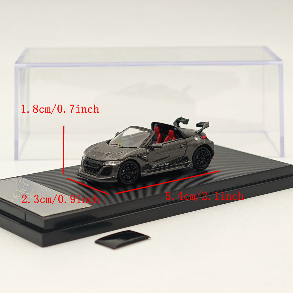Mortal 1:64 Honda S660 Mugen Cabriolet avec capote Jouets moulés sous pression Modèles de voitures Collection Cadeaux Édition limitée