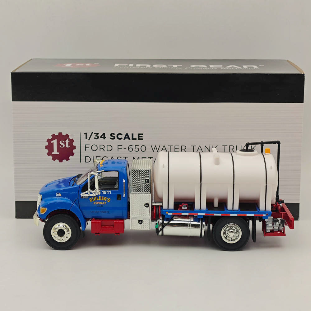 1/34 FIRST GEAR FORD F-650 WATER TANK TRUCK Blue #4155 DIECAST Model Collection