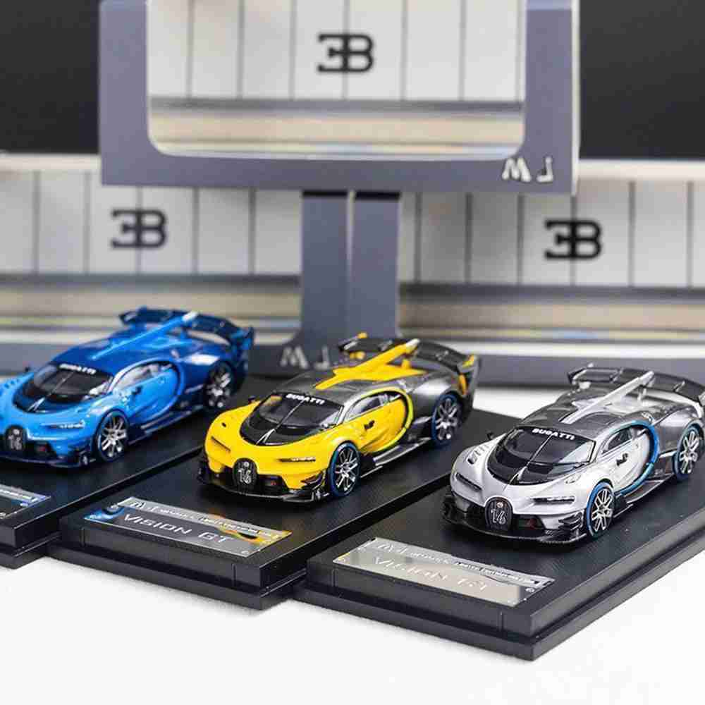 Bugatti VisonGT miniature moulée sous pression à l'échelle 1/64, jouet, modèle de voiture, collection, cadeaux, édition limitée