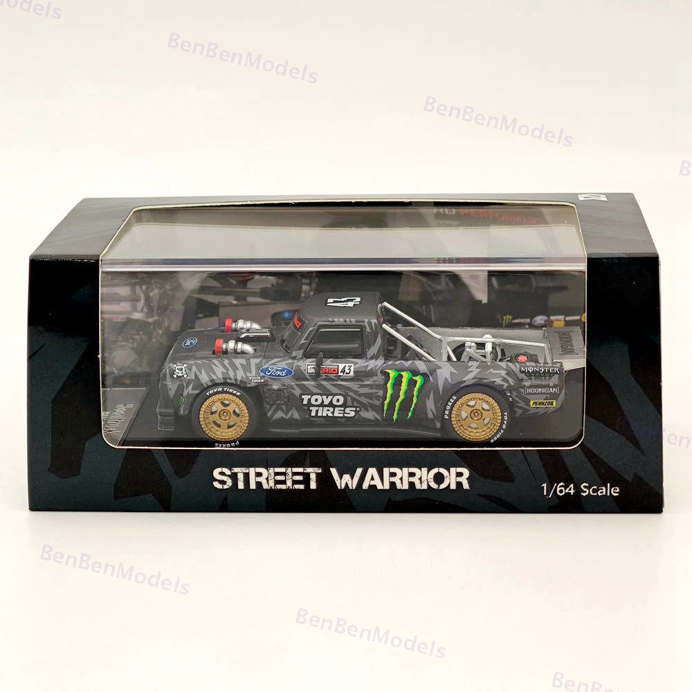 Street Weapon SW 1:64 1977 Ford F-150 Hoonitruck Tianmen - Black Pick Up Diecast