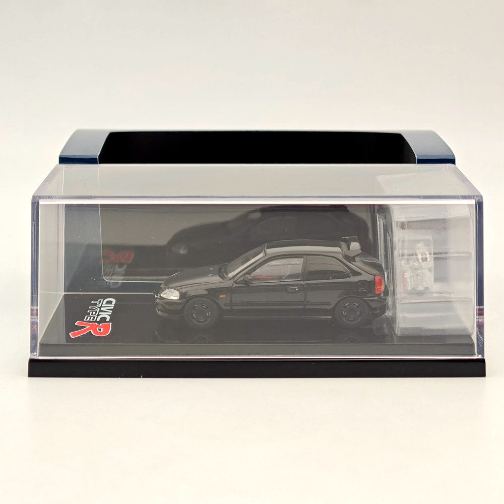 Hobby Japan 1:64 Honda Civic Type-R (EK9) Custom with Engine Diecast Car Collection Auto Toys Gift Black In Stock - US
