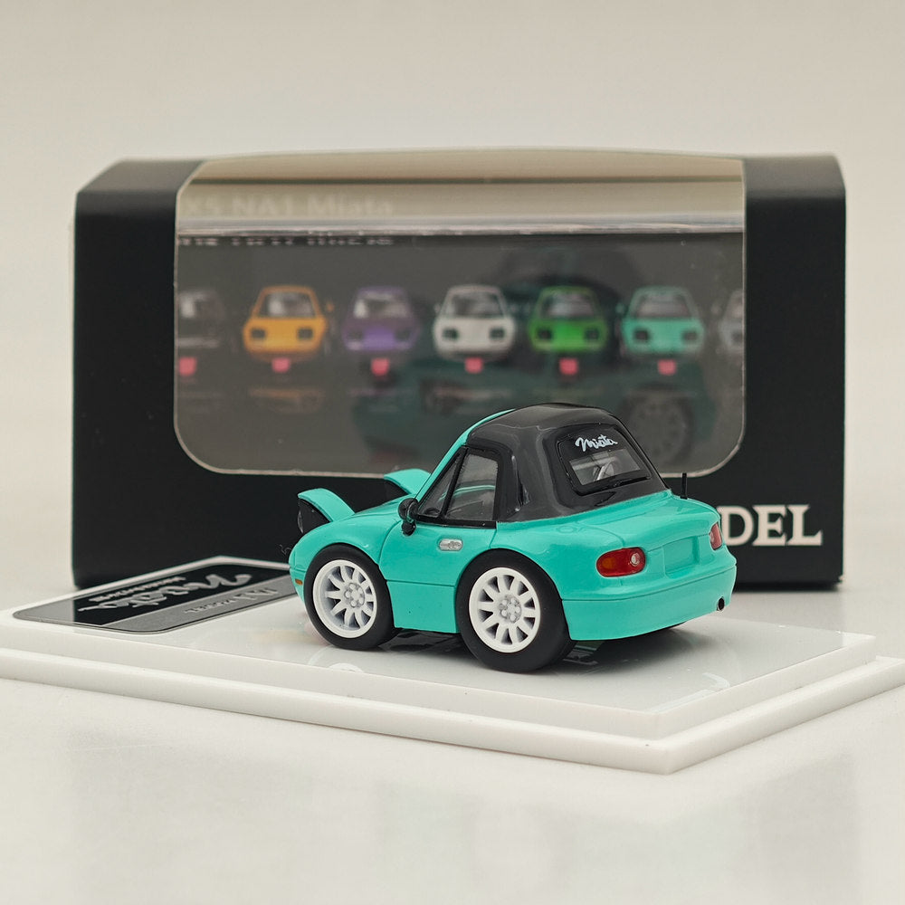 MJ 1:64 Miniature Mazda mx5 Q miata na Resin Car Models Toys Hobby Collection Gifts Limited Edition