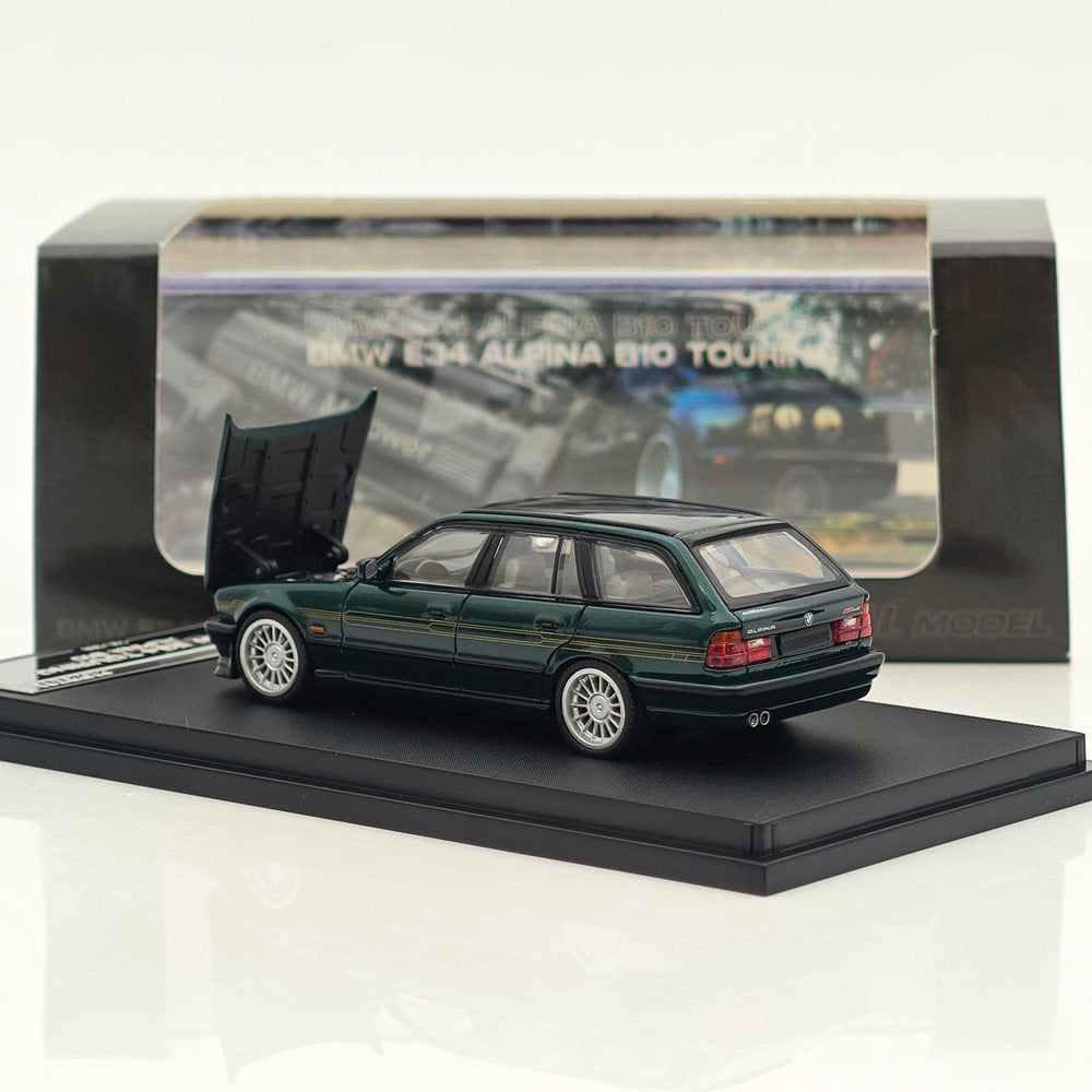 Mortal 1:64 BMW E34 M5 ALPINA B10 TOURING Wagon Openable Hood Diecast Toys Car Models Hobby Collection Gifts