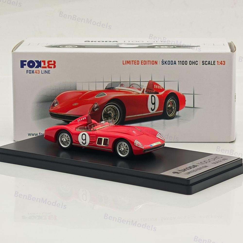 1:43 FOX18 Škoda 1100 OHC Winner #9 1958 Red Limited Edition Collection