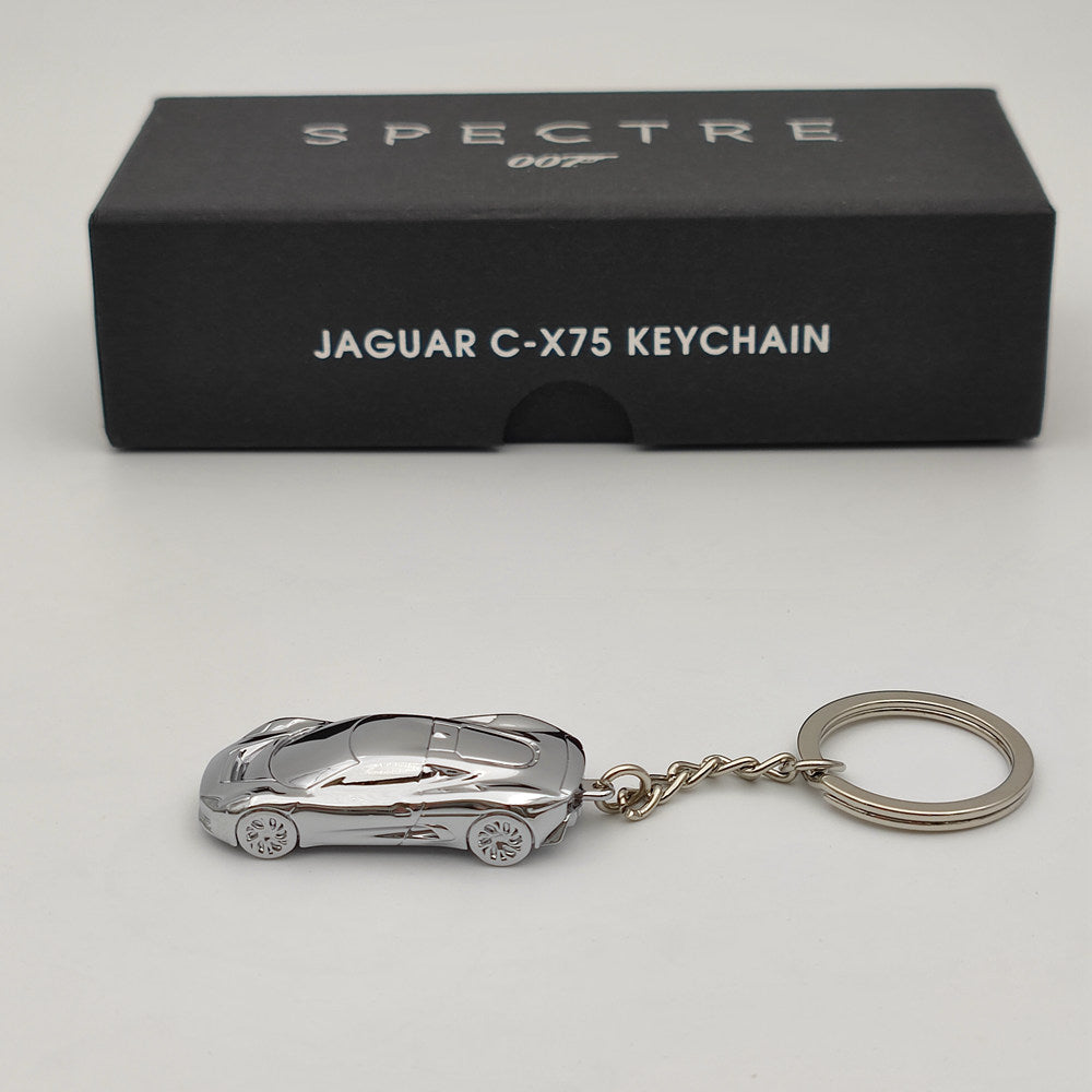 Diecast JAMES BOND SPECTRE 007 JAGUAR C-X75 Keychain Keyring Silver BRAND NEW Toys Car Models Gifts In Stock - US