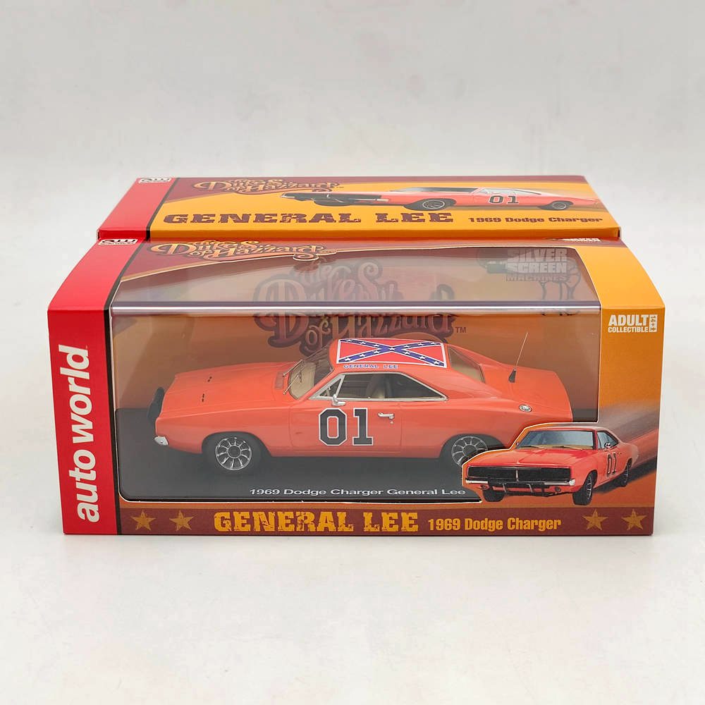 Auto World 1:43 Dodge Charger General Lee 1969 Red AWRSS1151 Resin Toys Car Models Collection Gifts-In Stock - US