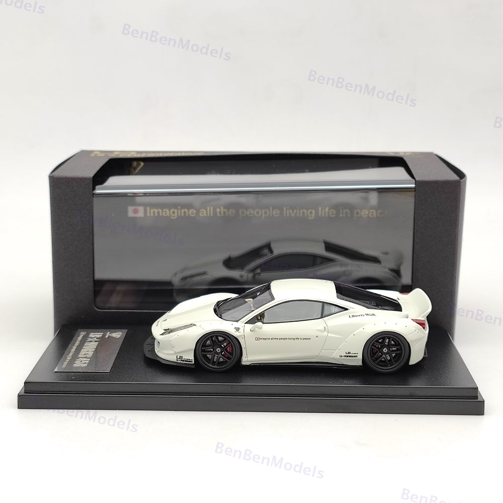 1/43 Hi-Story LB WORKS Ferrari 458 Liberty Walk Performance White Resin Model