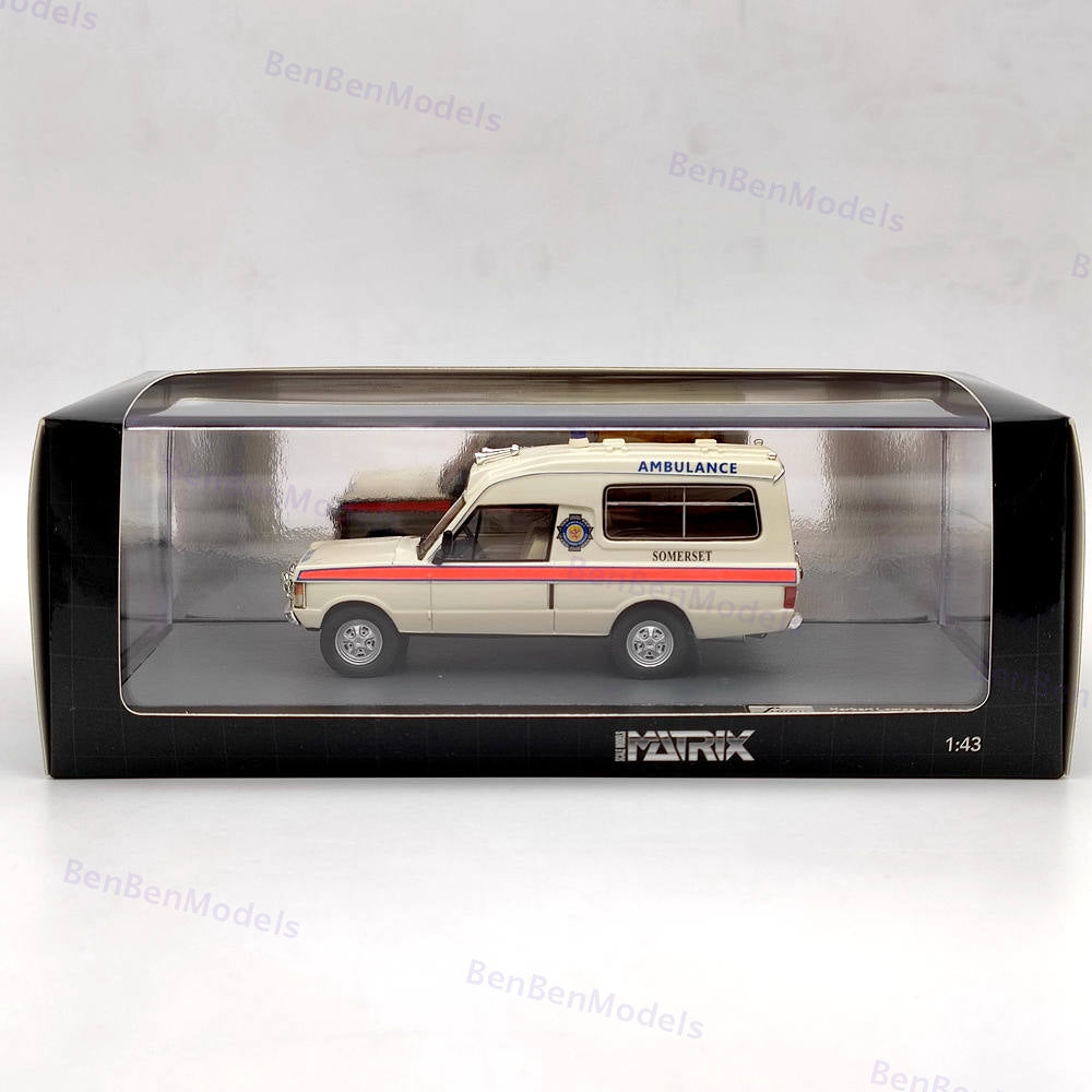 1/43 MATRIX-MODELS Herbert Lomas Range Rover Somerset Ambulance Service Beige