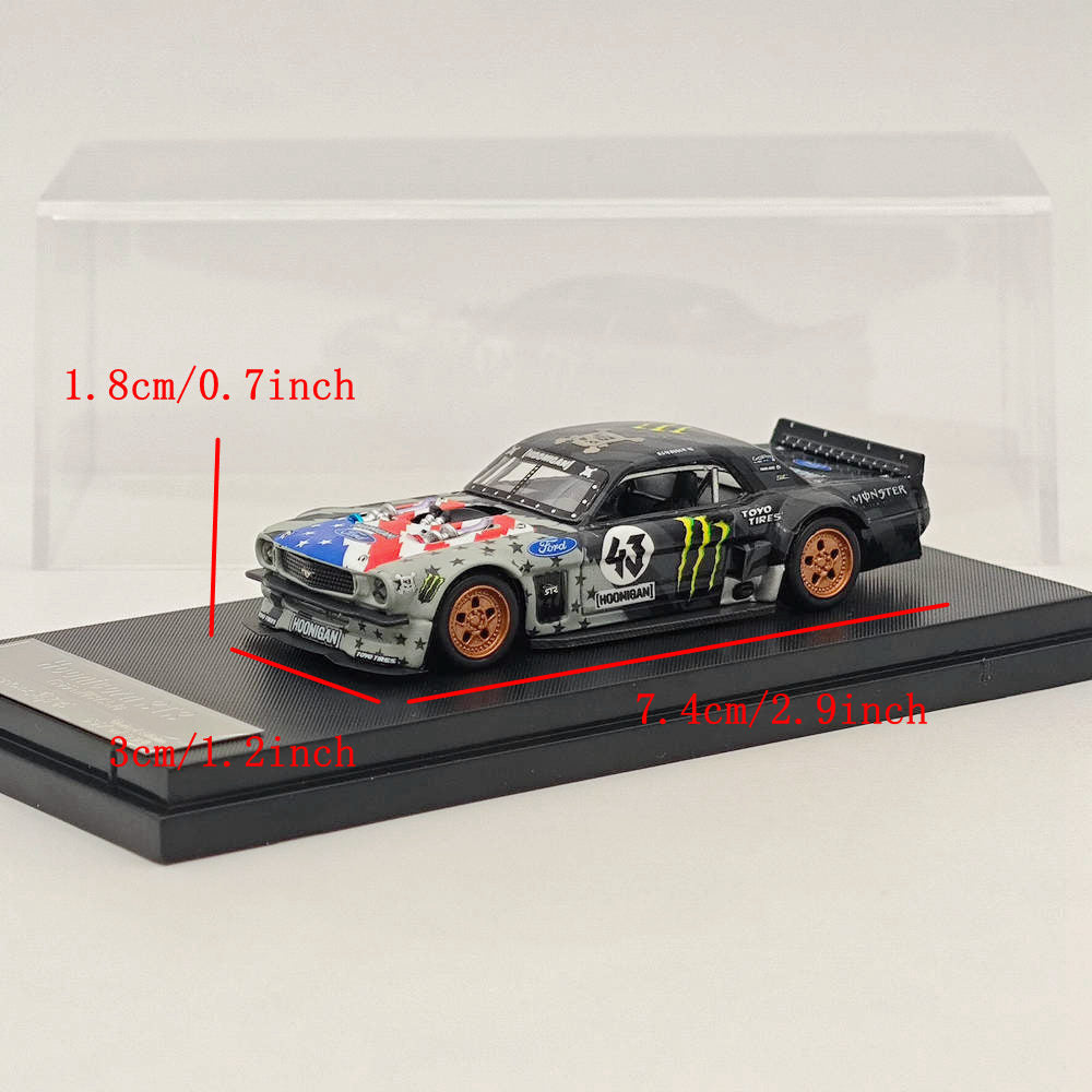 Street Weapon 1:64 Ford Mustang 1965 Ken Block's Hoonicorn RTR V2 #43 Diecast Model Gifts Collection(Ships from the United States)