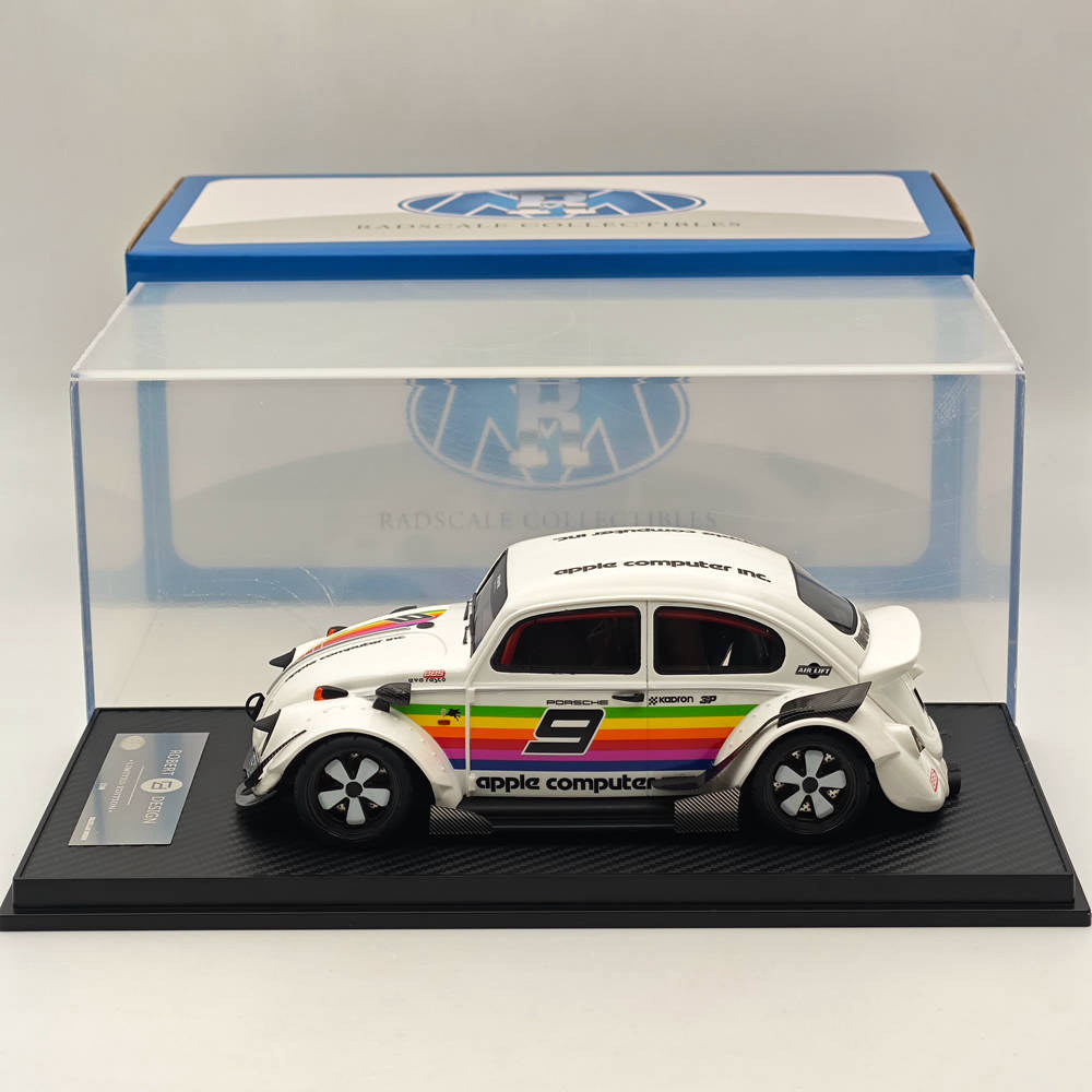 RAM Collectibles 1/18 RWB Volkswagen VW Beetle Apple WIDE BODY #9 Blanc RM0028 Modèle de voiture en résine Collection limitée