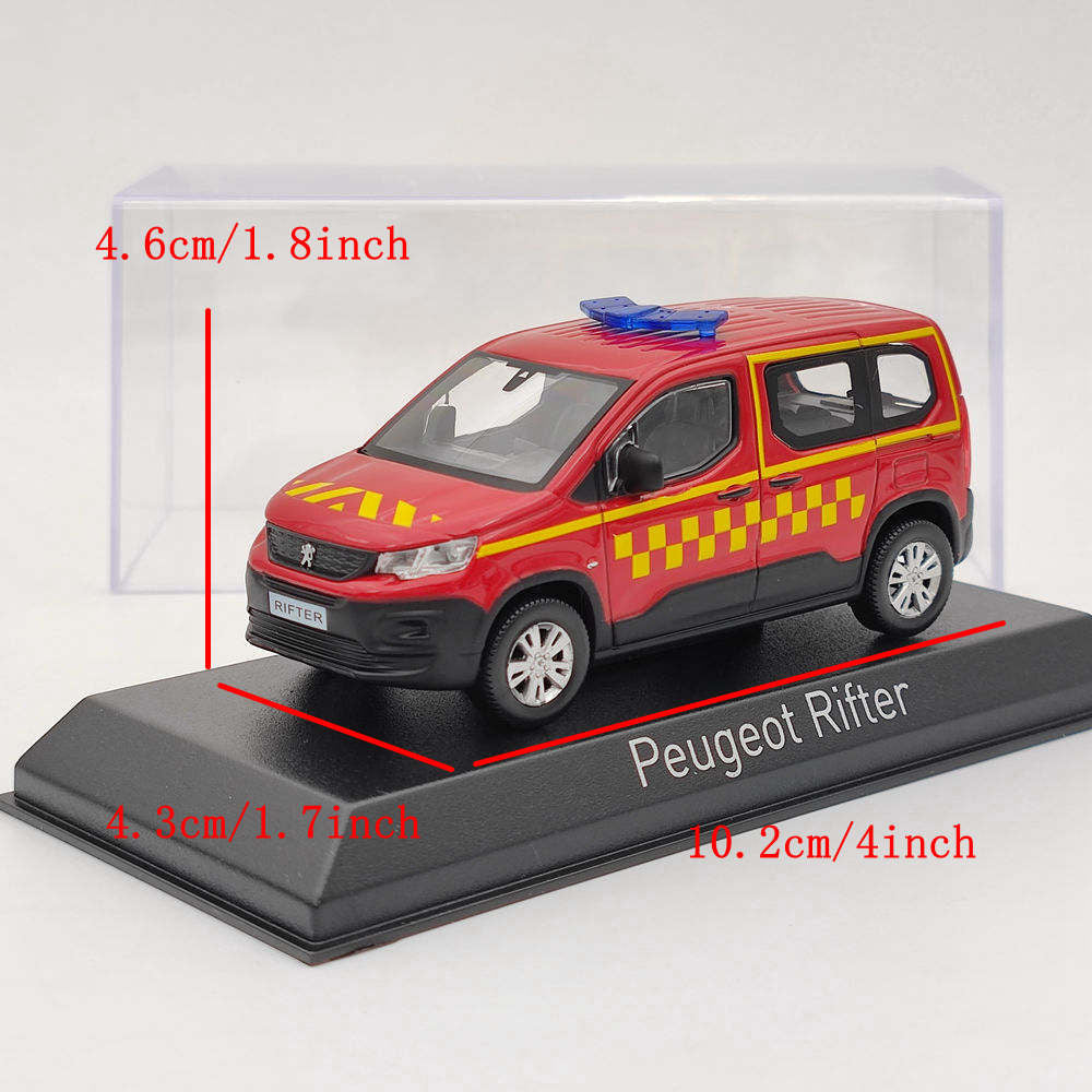 1/43 Norev Peugeot Rifter Secours médical moulé sous pression modèles voiture cadeau de noël rouge