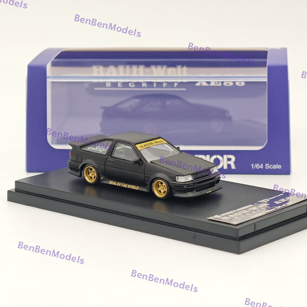 1/64 SW RWB AE86 Matte Black Diecast Models Car Limited Collection