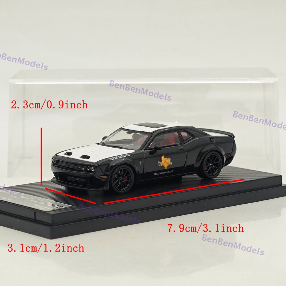 SH 1/64 Challenger Hellcat Texas State Trooper Diecast Model Car Limited Collection