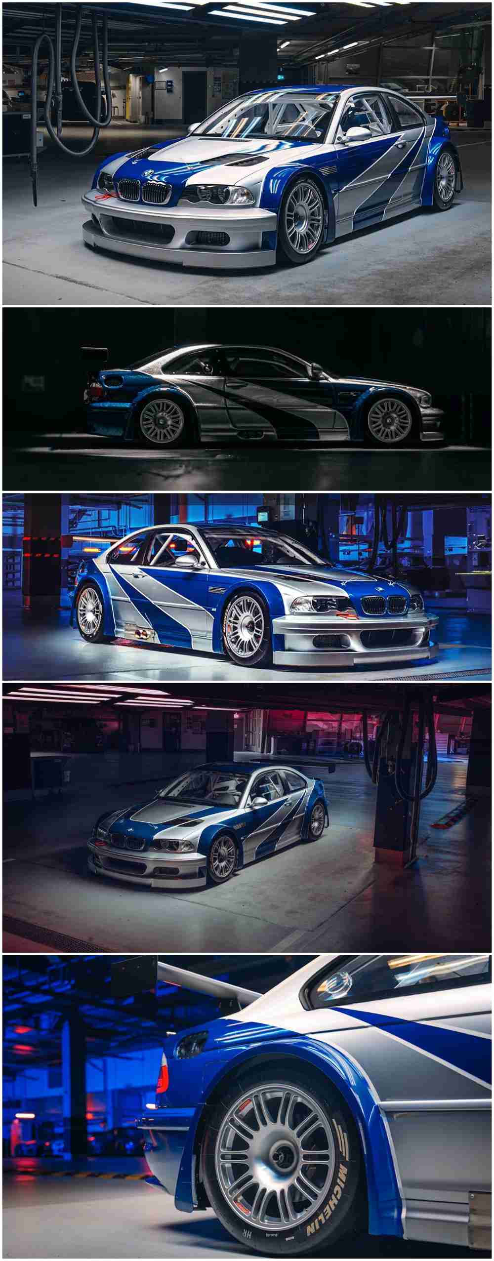 Pre-Sale MJ 1:64 Scale BMW M3 GTR E46 Blue Need For Speed Metal Diecast Toys Models Car Collection Miniature Hobby Gifts