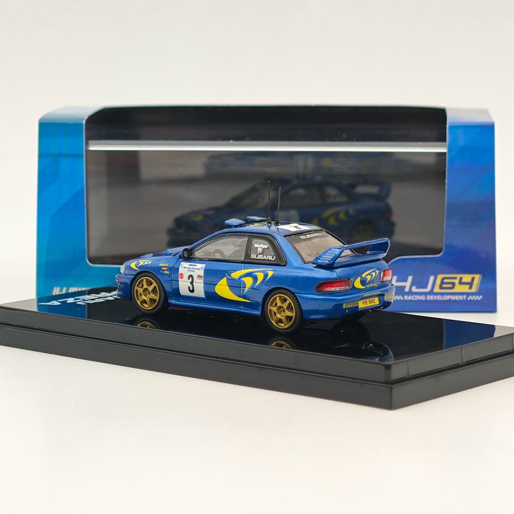 1/64 Hobby Japan SUBARU IMPREZA WRC 1997 #3 TOUR DE CORSE(Winner) Blue Diecast