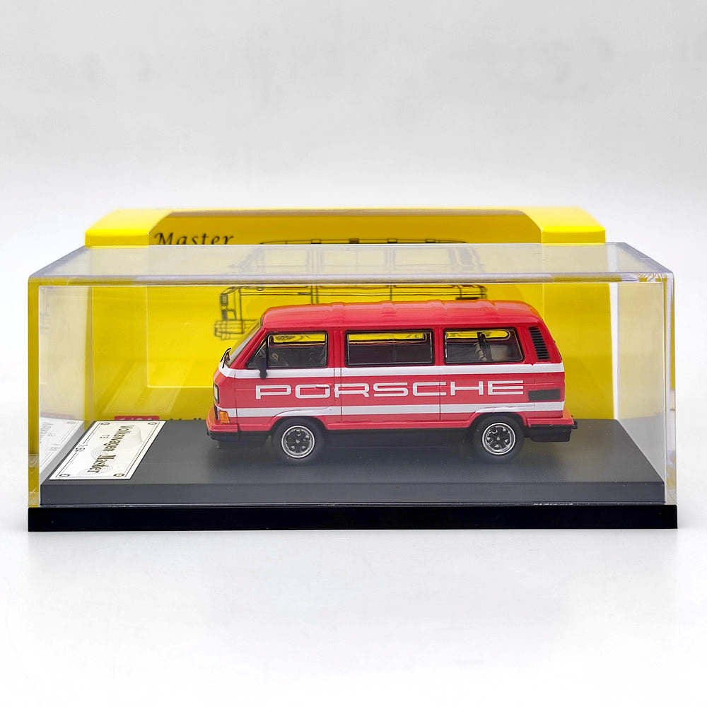 Master 1:64 Porsche B32 & VW T3 Multivan 1985 Van Gulf Jouets moulés sous pression Modèles de voitures Miniature Hobby Cadeaux exquis