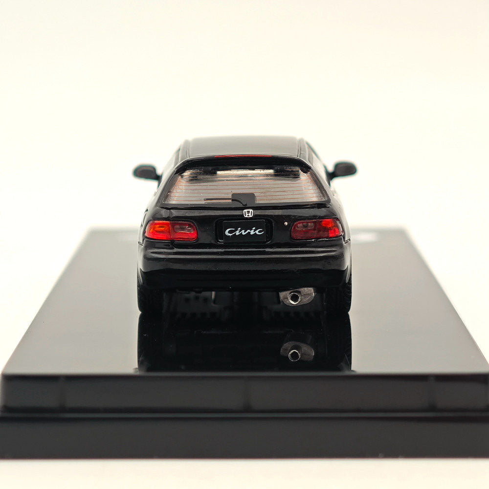 Hobby Japan 1:64 Honda CIVIC (EG6) Sir-S With Engine Display Model Granada Black(P) HJ641017SBK Diecast Models Car Collection(Ships from the United States)