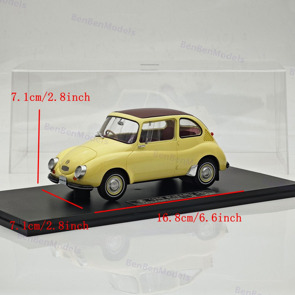 1:18 Ebbro Subaru 360 1958 Mini Beetle Master Yellow Resin Model Car Limited