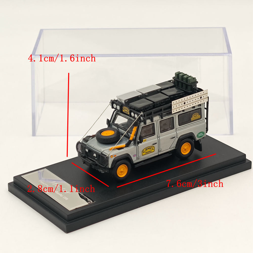 Master 1:64 Land Rover Defender 110 Camel Cup Special Edition Diecast Toys Car Models Miniature Hobby Collectible Gifts With Accessories