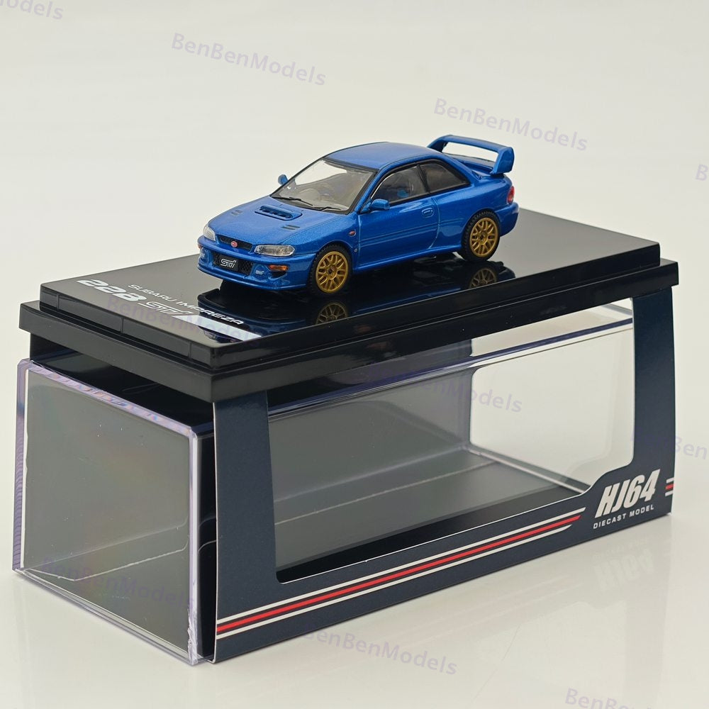 Hobby Japan 1/64 SUBARU Impreza 22B STi Version GC8 HJ646041BL BLUE Diecast