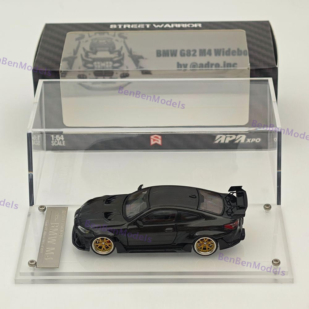 1:64 SW M4 G82 Widebody KIT APAxpo All Carbon Black Diecast Model Car Collection