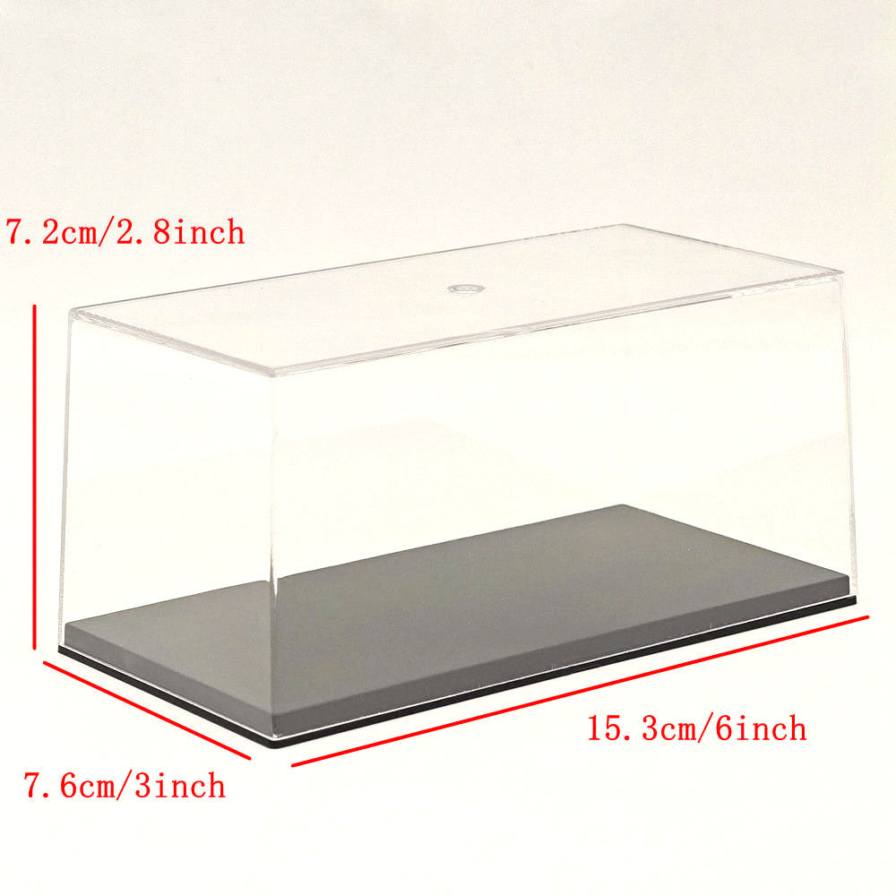 15.3cm 6'' Acrylic Boxes Display Case Stand Box Storing Transparent DustProof for 1:72,1:43 Scale Toys Car Models