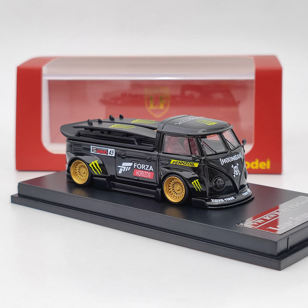 LF 1:64 VW RWB T1 Pickup Diecast Toys Car Models Miniature Vehicle Hobby Collectible Gifts