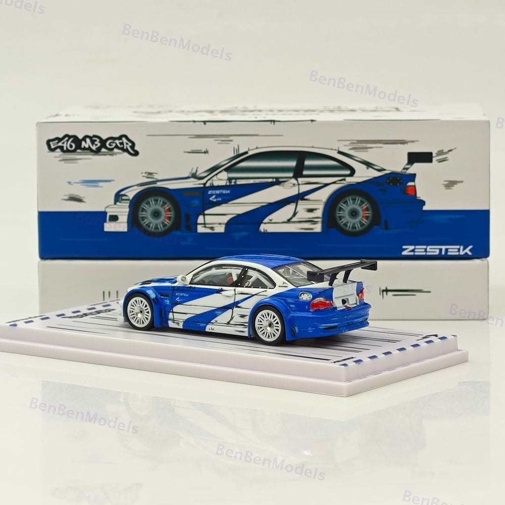 1:64 DCM BMW M3 GTR E46 NFS TECKWRAP APAXPO ZESTEK Diecast Models Car Colletible