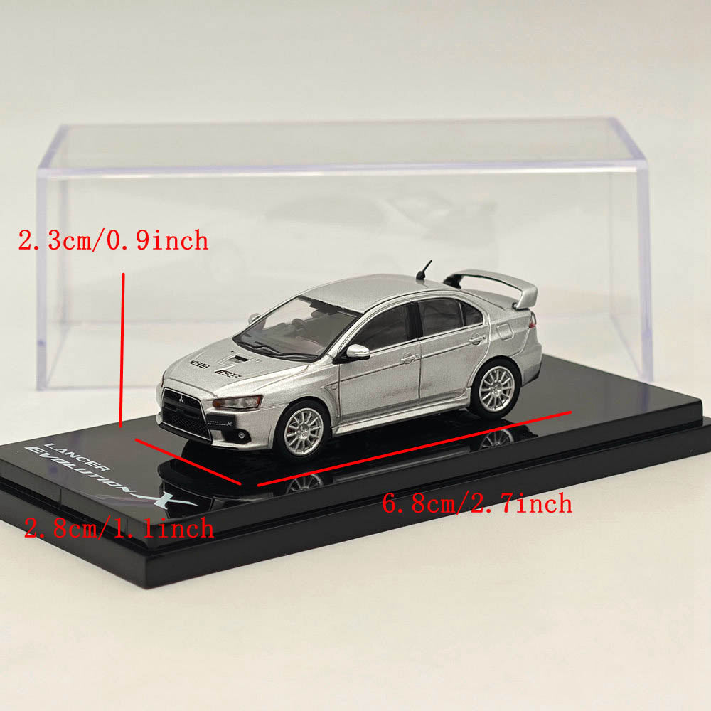Hobby Japan 1/64 Lancer Evolution X Cool Silver Metallic HJ641053AS Diecast Model Car