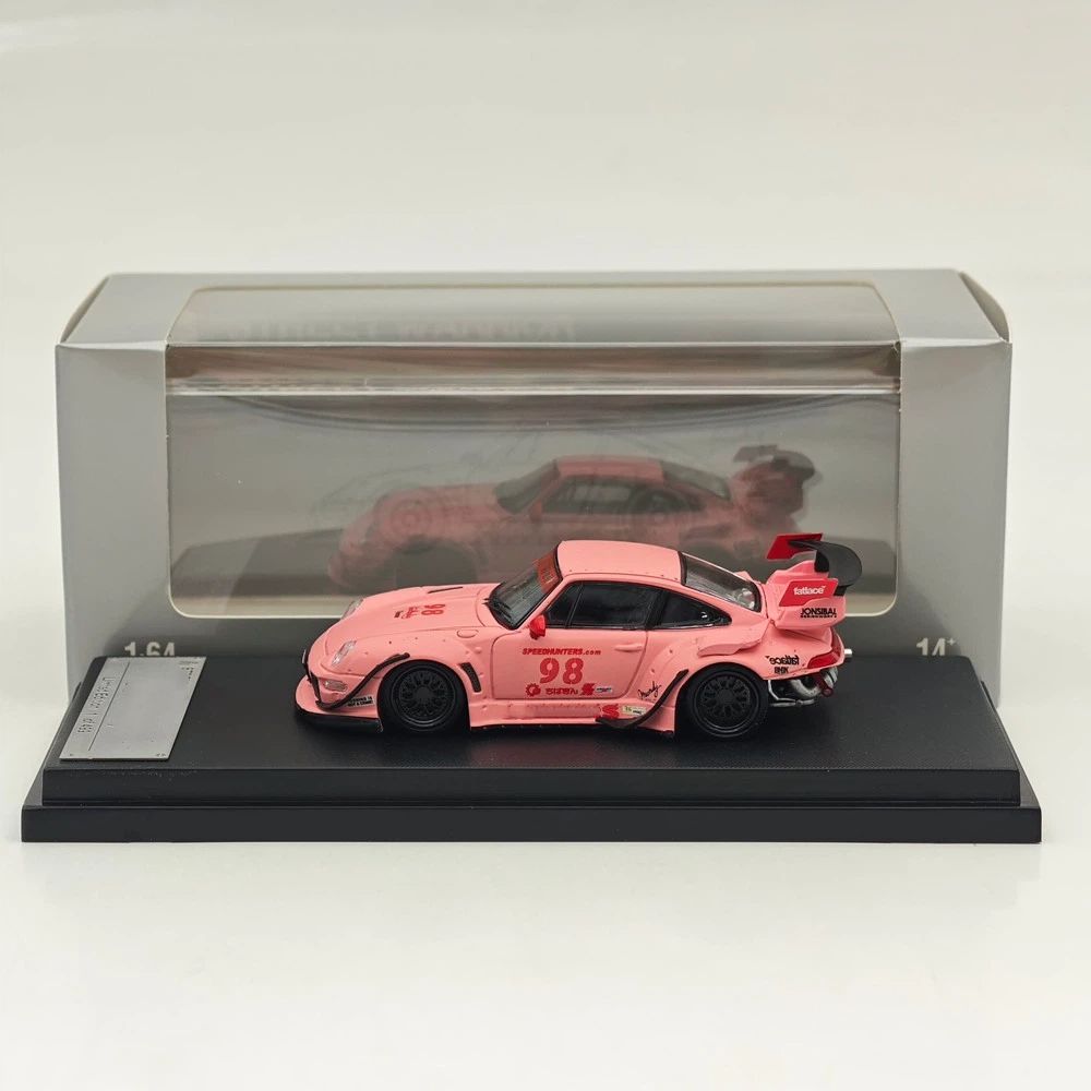 1:64 SW 993 911 #98 #91 Matte Pink / Green Diecast Model Car Limited Edition