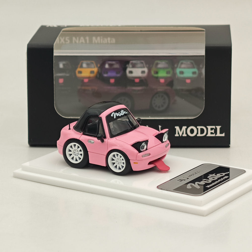 MJ 1:64 Miniature Mazda mx5 Q miata na Resin Car Models Toys Hobby Collection Gifts Limited Edition
