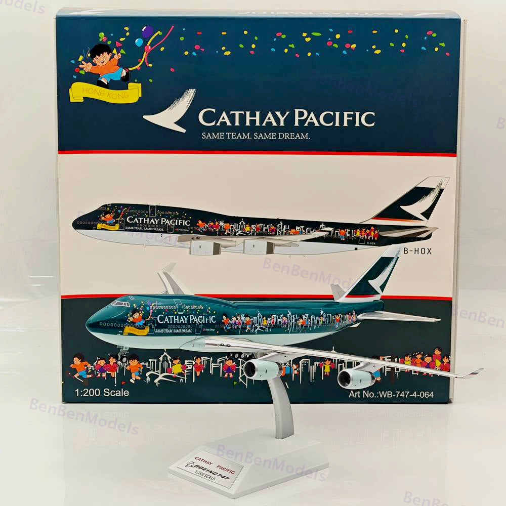 1:200 Cathay Pacific Boeing 747-400 / B-HOX / WB-747-4-064 / Aircraft Model