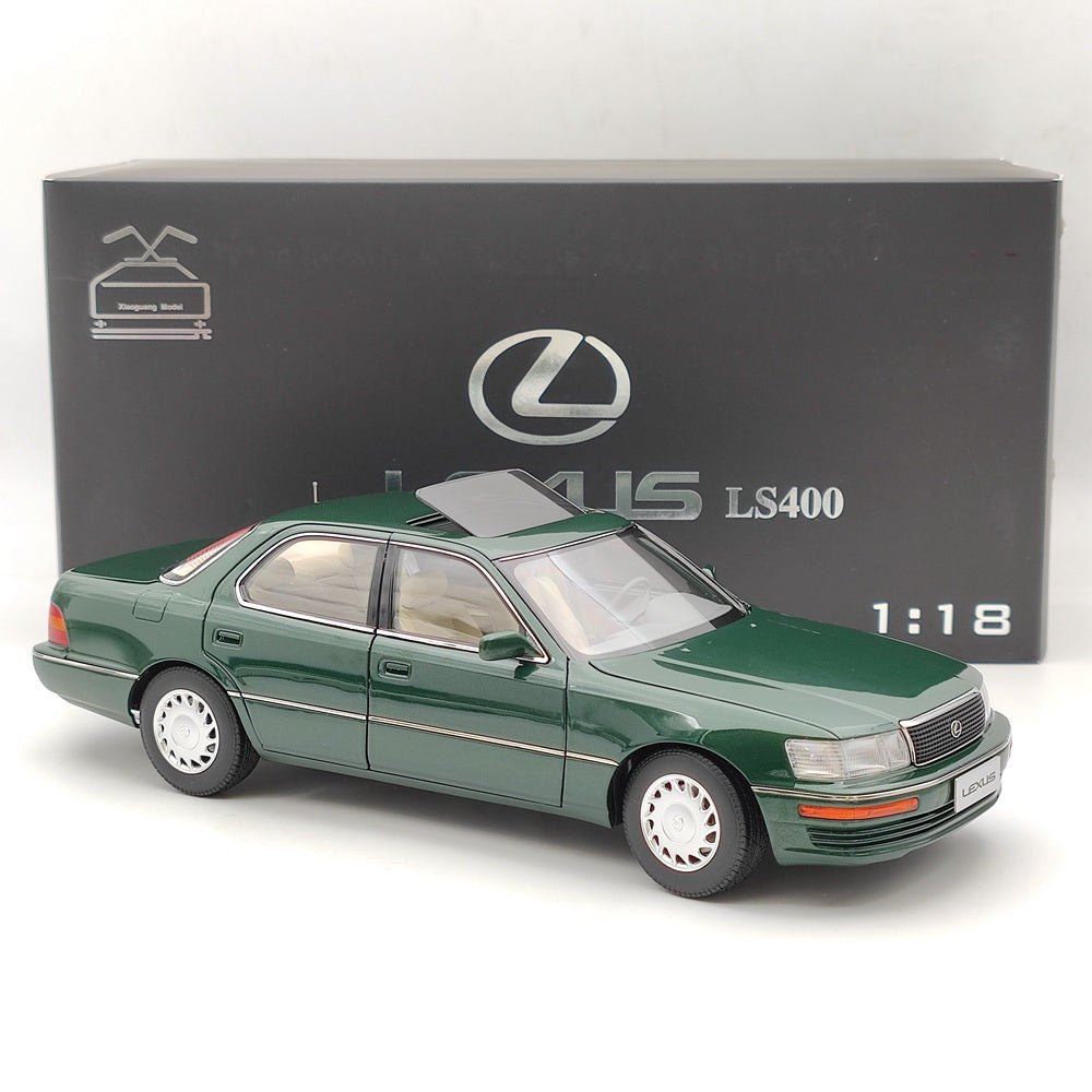 1:18 Toyota Lexus LS400 Première Génération Vert Modèle De Voiture Moulé Sous Pression Collection Jouet Ouvert Cadeau