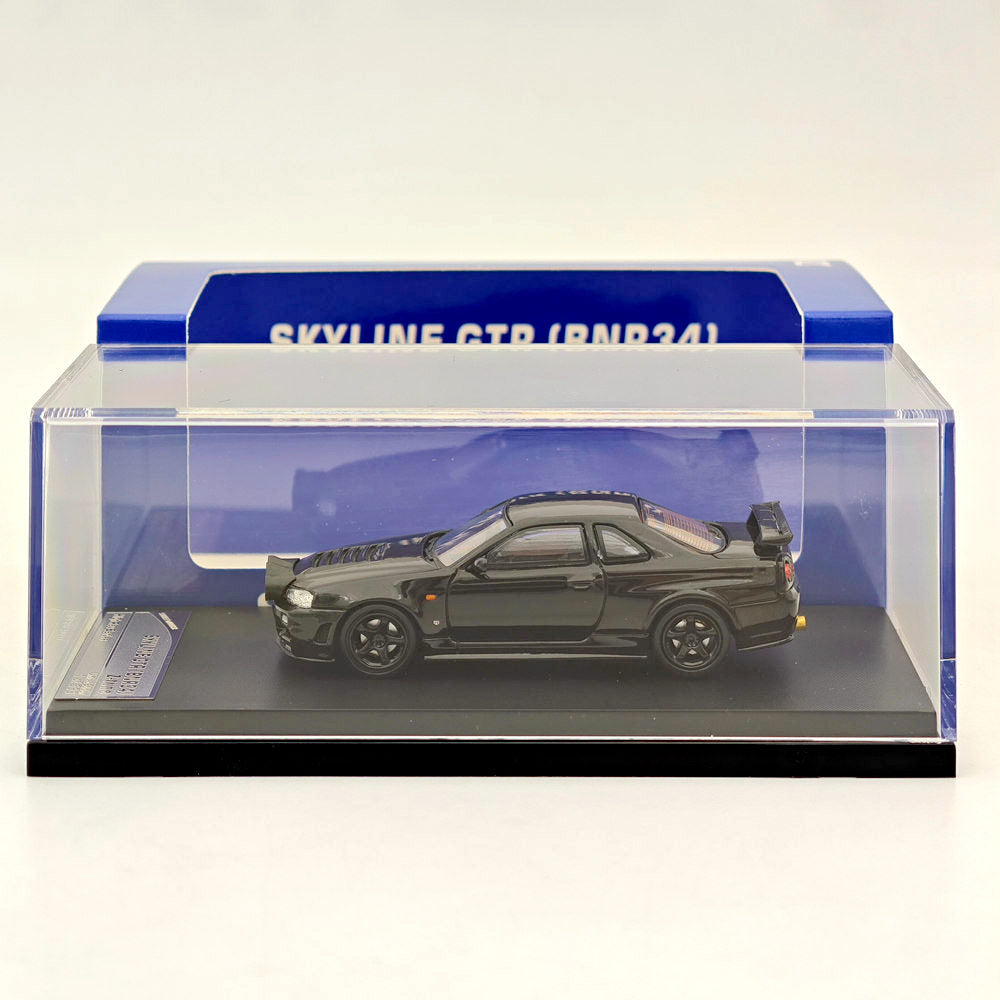 1/64 STREET WARRIOR Nissan Skyline GTR BNR-34 Z-Tune Black High REV Series Diecast Models Car Limited Collection