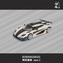 MJ 1:64 Koenigsegg one1 Gulf/Noctilucent Diecast Toys Modèles de voitures Miniature Hobby Collection Cadeaux