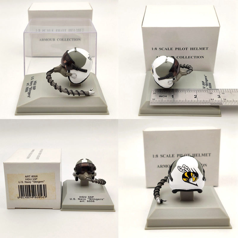 1/8 CDC Armour/Franklin Mint Pilot Helmet HGU 26P/33P/55P/MK 10/Gueneau 316/APH 6B Diecast Model Collection Used
